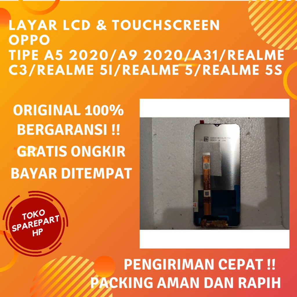 Layar Lcd Fullset Ori Hp Oppo A5 2020/A9 2020/A31/REALME C3/REALME 5I/REALME 5/REALME 5S Original