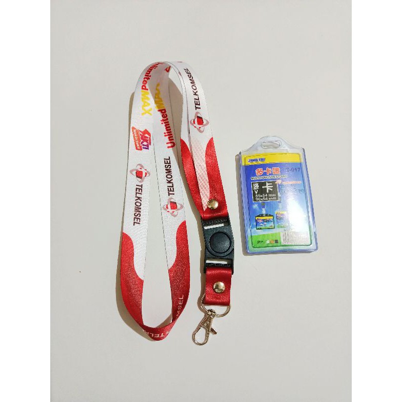 [READY STOK] Tali id card Telkomsel Lanyard Printing SATUAN