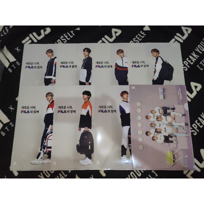 [CKS] BTS - Official Fila x BTS L Holder (Clear File) V, Suga, Jhope