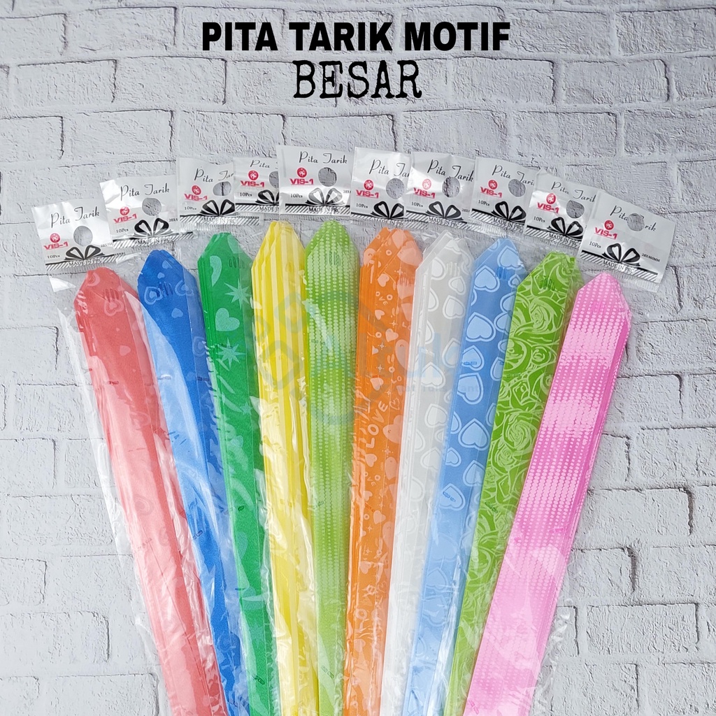 

(10pcs) Pita Tarik / Pita Serut Souvenir Ukuran Besar Motif