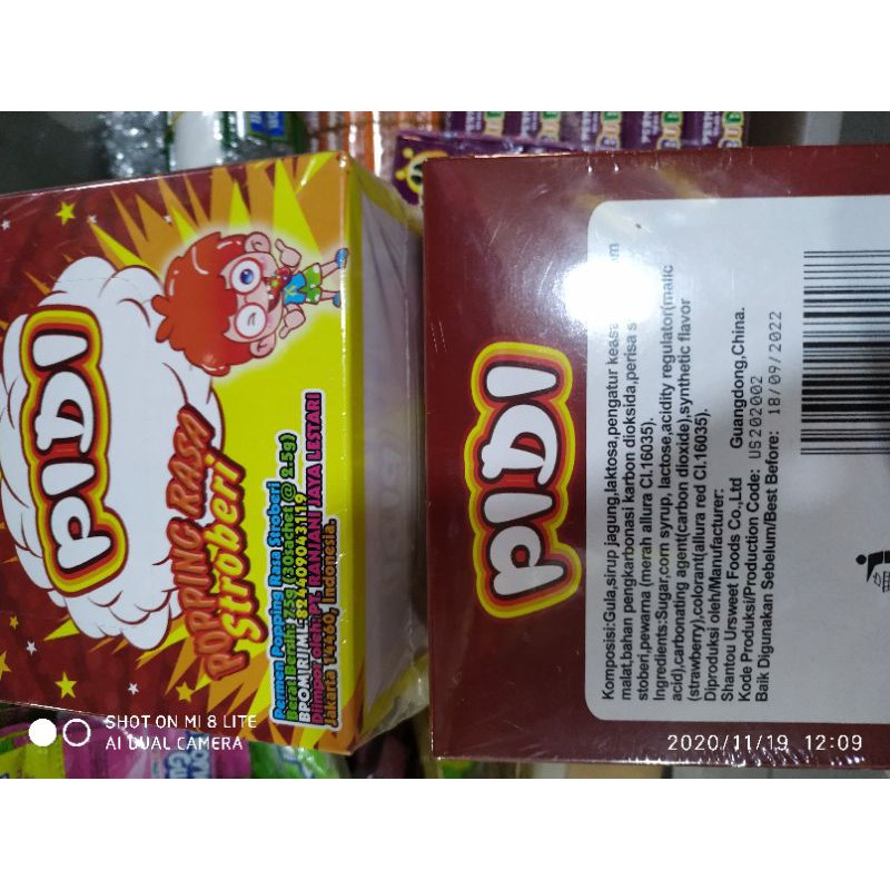 pidi permen popping rasa stroberi permen meletup di lidah popping candy