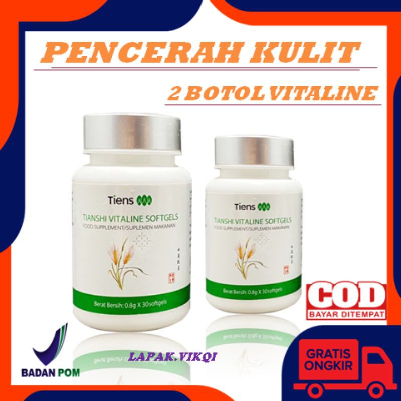 PEMUTIH SELURUH BADAN PERMANEN TERAMPUH/VITALINE SOFTGELS ORIGINAL