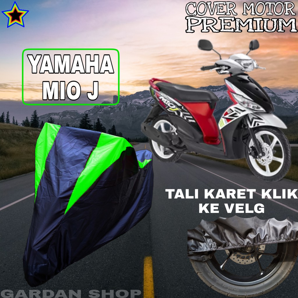 Sarung Motor YAMAHA MIO J Hitam HIJAU Body Cover Penutup Pelindung Motor Mio J PREMIUM