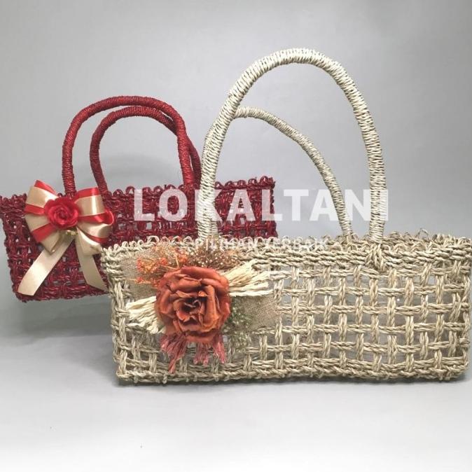 

Tas Rara untuk 2 toples Kue /Tas hampers rotan/Hampers kue kering