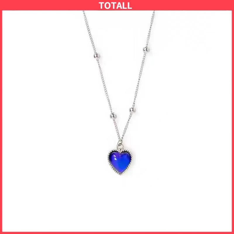 COD Kalung Cinta Berubah Warna Hangat Desain Niche Wanita Manis Keren Fashion Kalung All-Match-Totall