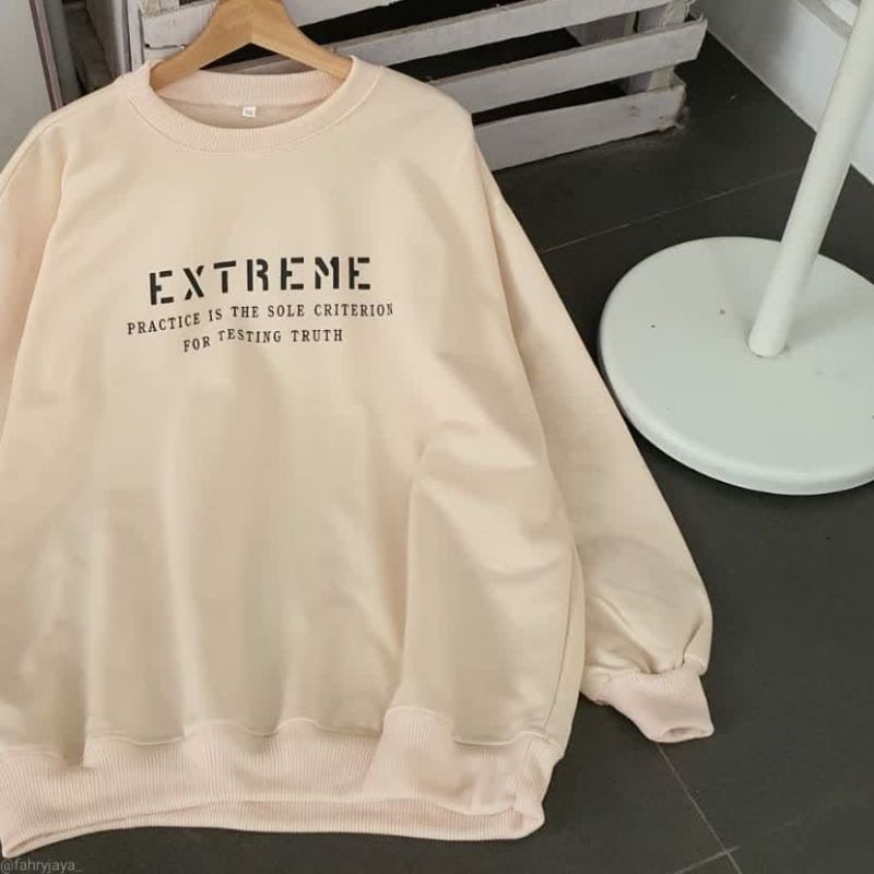 Crewneck Oversize EXTREME XL - XXL REAL 100% | Sweater Big Size CHOCOLATE XL - XXL REAL 100% | Trhift Crewneck Oversize CK XL - XXL REAL 100%