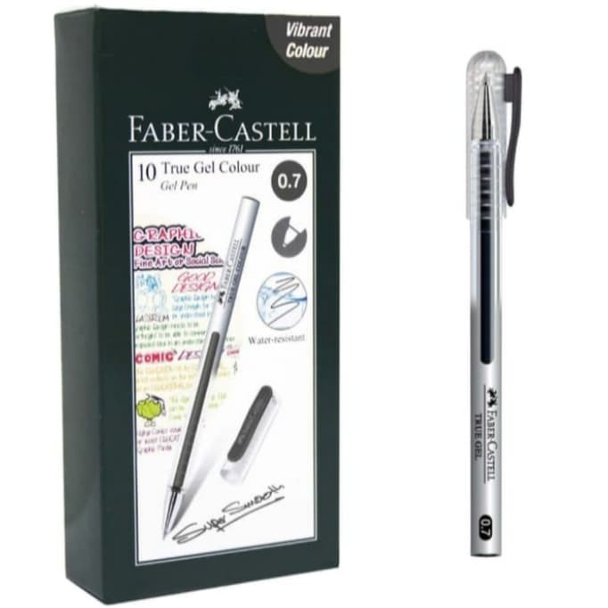 

Promo Faber-Castell True Gel Pen Black 0.7 Mm 12pcs Hemat