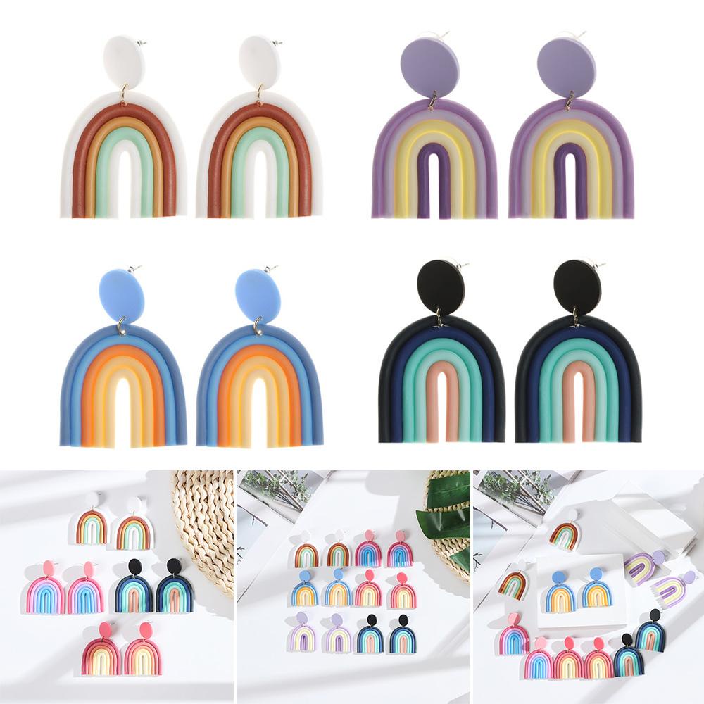 Anting Tetes Menjuntai Nanas Handmade Gradasi Retro Warna Permen