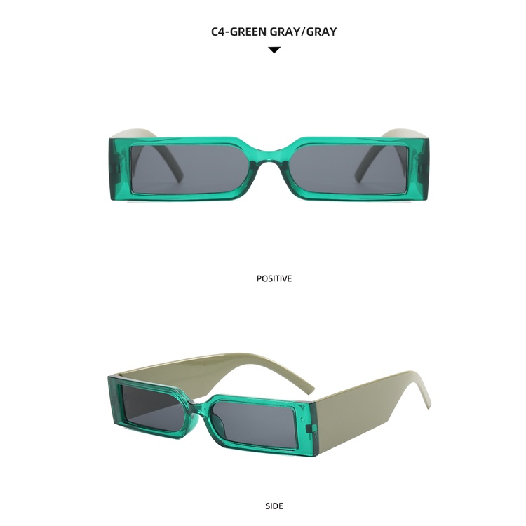 2021 new narrow box wide leg cyberpunk hip hop fashion simple sunglasses