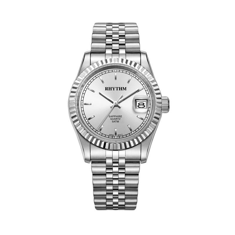 Rhythm RQ1611S07 Stainless Jam Tangan Pria Silver