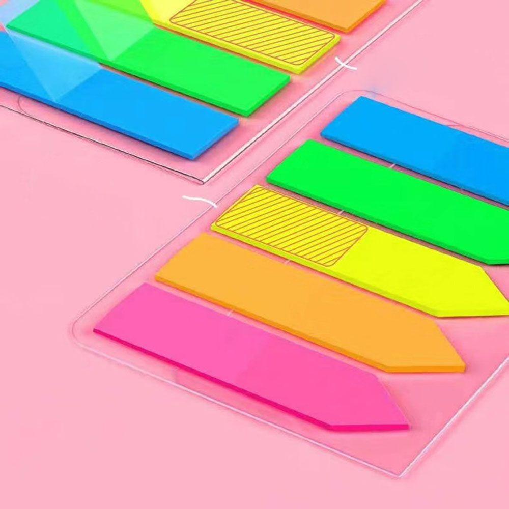 Top Memo Pad Fluorescence Paste Label Stiker Penanda Buku Notepad