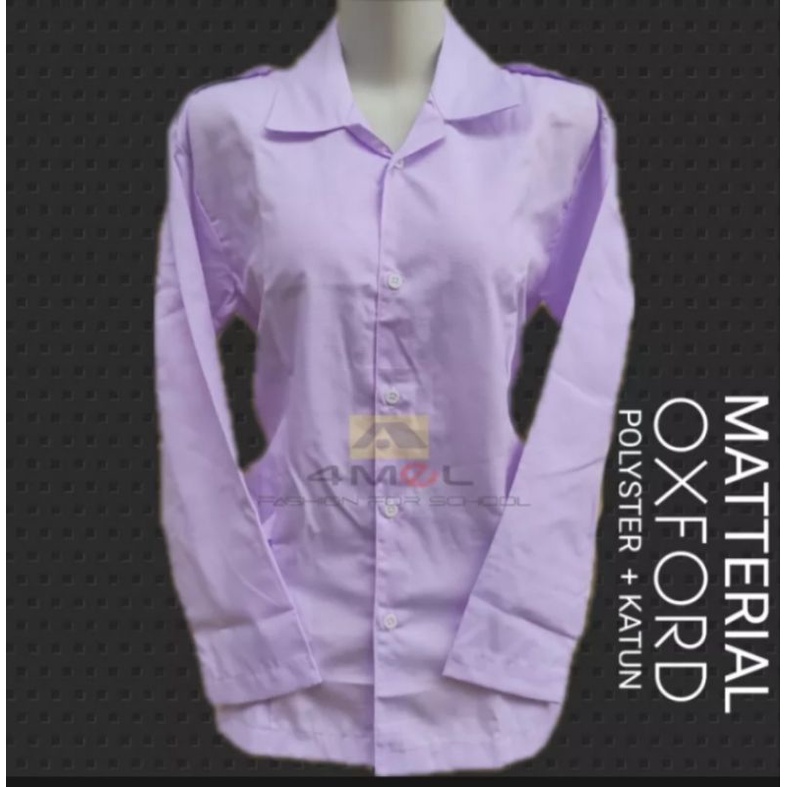 BAJU PDH PUTIH LENGAN PANJANG KAIN OXFORD
