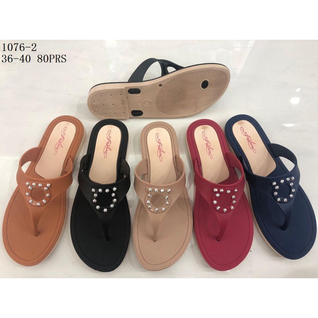 Sandal Jelly Jepit Permata O 1076-2/ Jelly sandal wanita kekinian