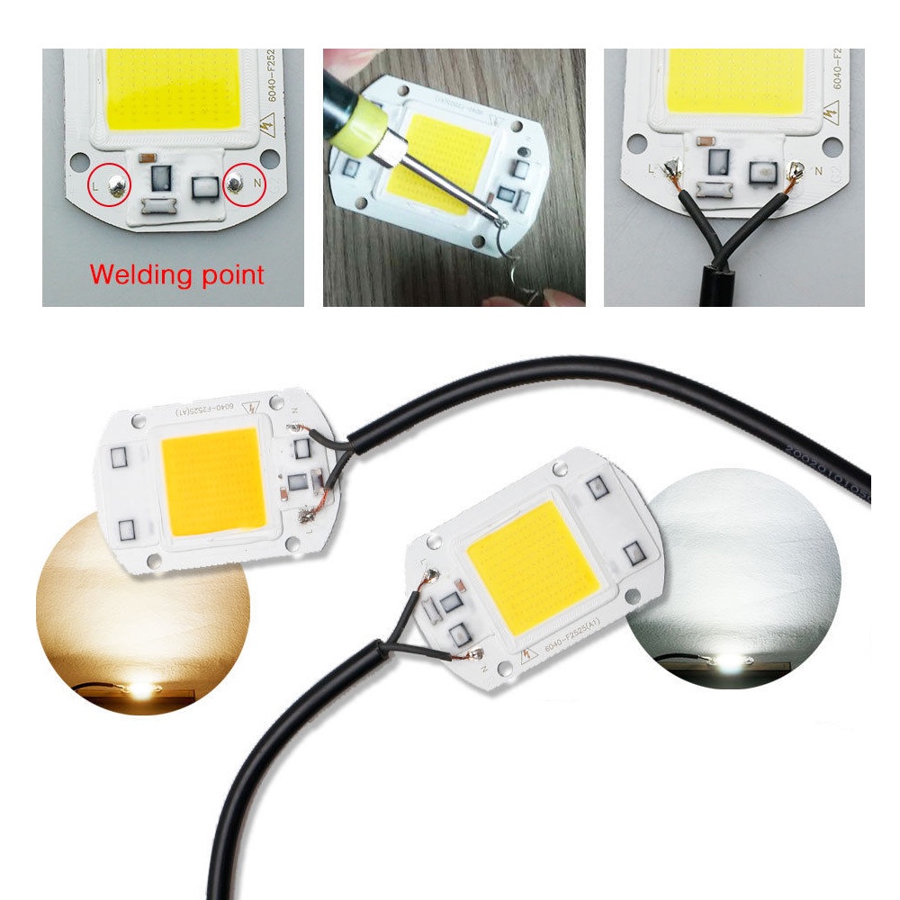 Chip Lampu Sorot Led Cob 110 / 220v 20 / 30 / 50w Untuk Outdoor