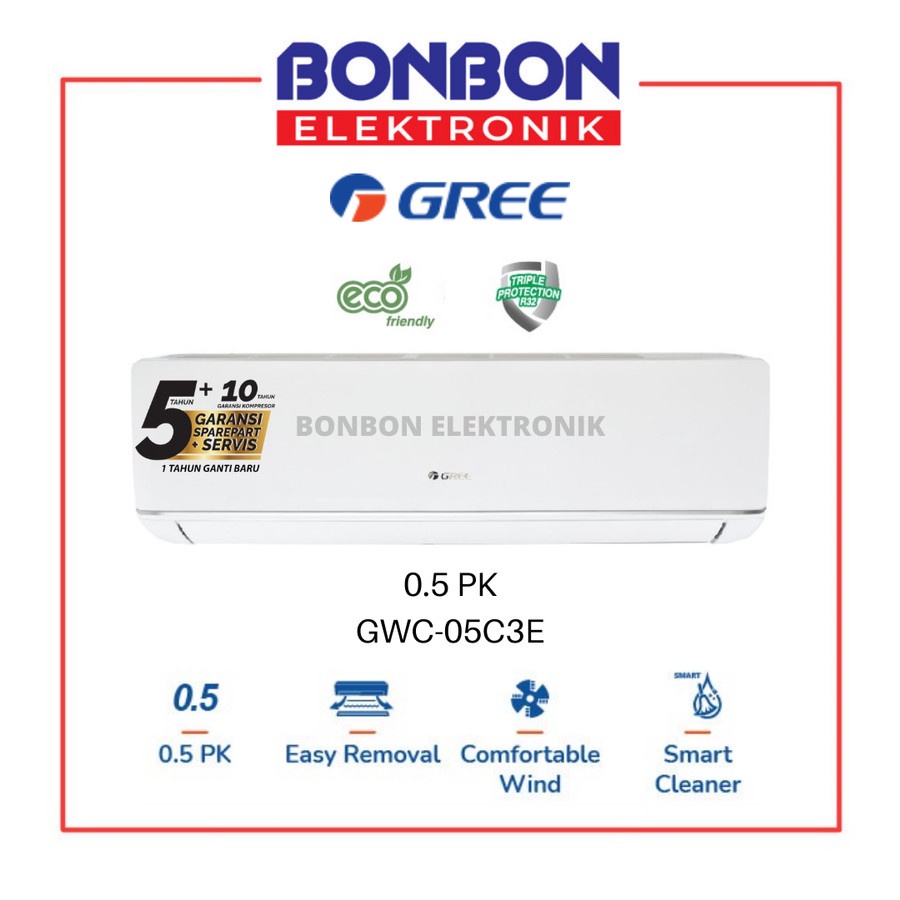 GREE AC 0.5 PK GWC-05C3E Series Low Watt 0.5PK 05C3E C3E