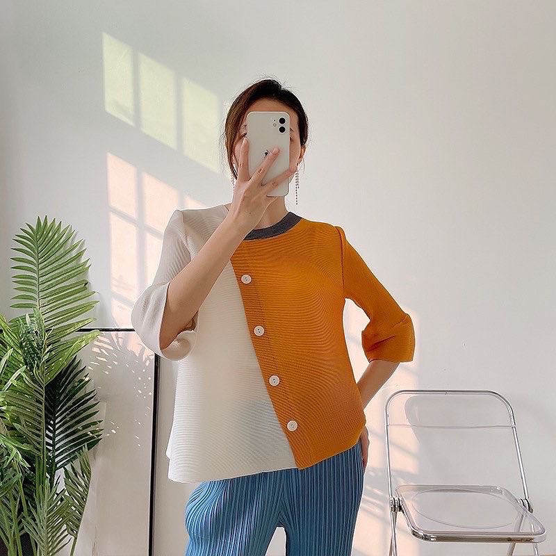 SaleTop atasan Pleast Nagita Gigi Kemeja Plisket Premium Blouse Pleats Plead Prisket Plisket Import 