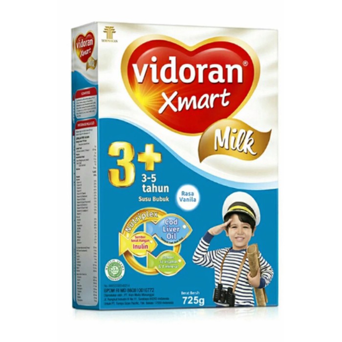 

Susu Vidoran Xmart 3 Plus Rasa Vanila 725 Gram