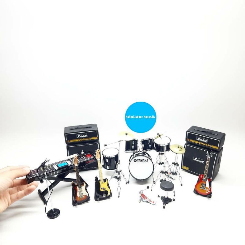 hiasan rak paket lengkap miniatur alat musik 1 : 12 aksesoris action figure pajangan rak dinding
