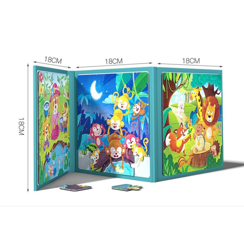 3 in 1 magnet puzzle book / puzzle magnet anak