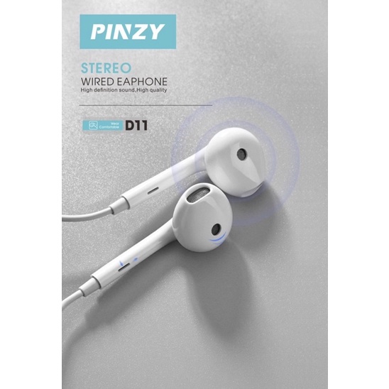 Headset - Headset PINZY D11 Stereo Wired Earphone - Headset D11