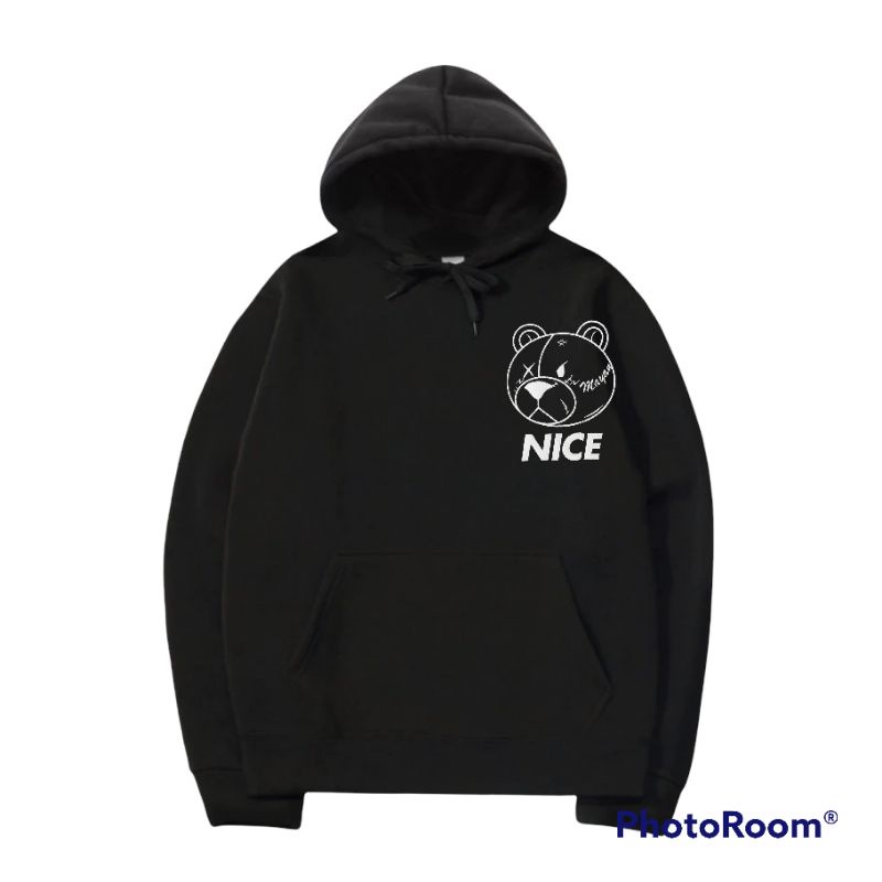 Hoodie pria wanita unisex/ black metal unik