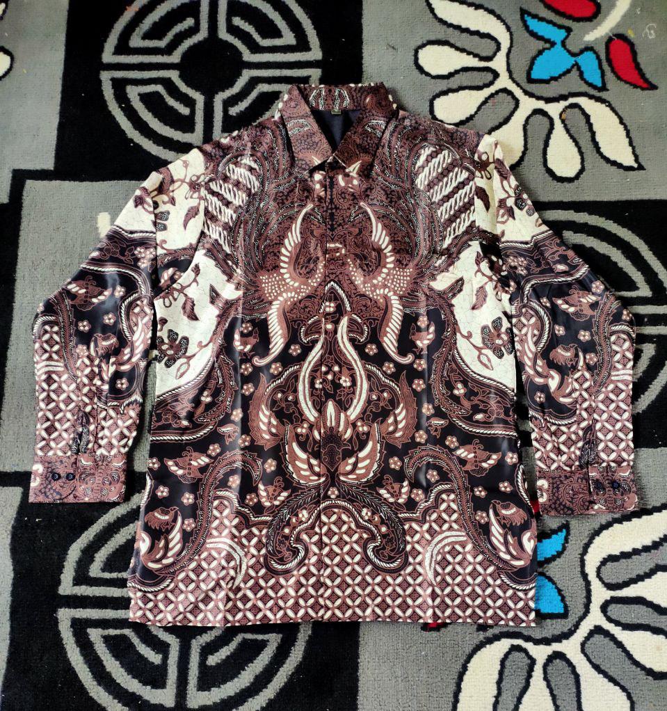 Kemeja Batik Pria Semi Sutra Silky Premium Puring Istimewa