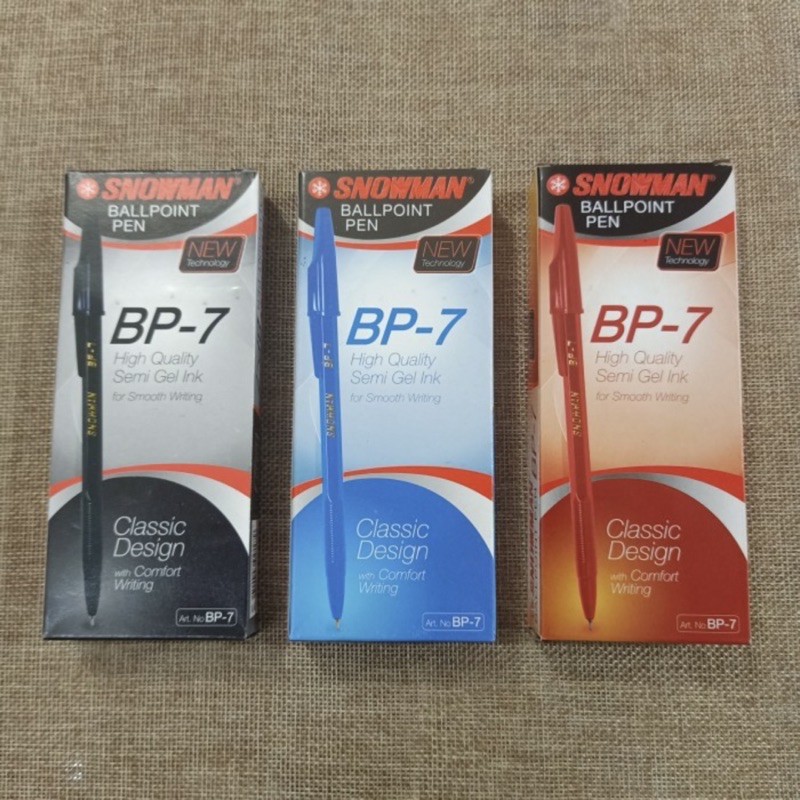 

Ballpoint Snowman BP-7 Semi Gel Pen 0.7mm