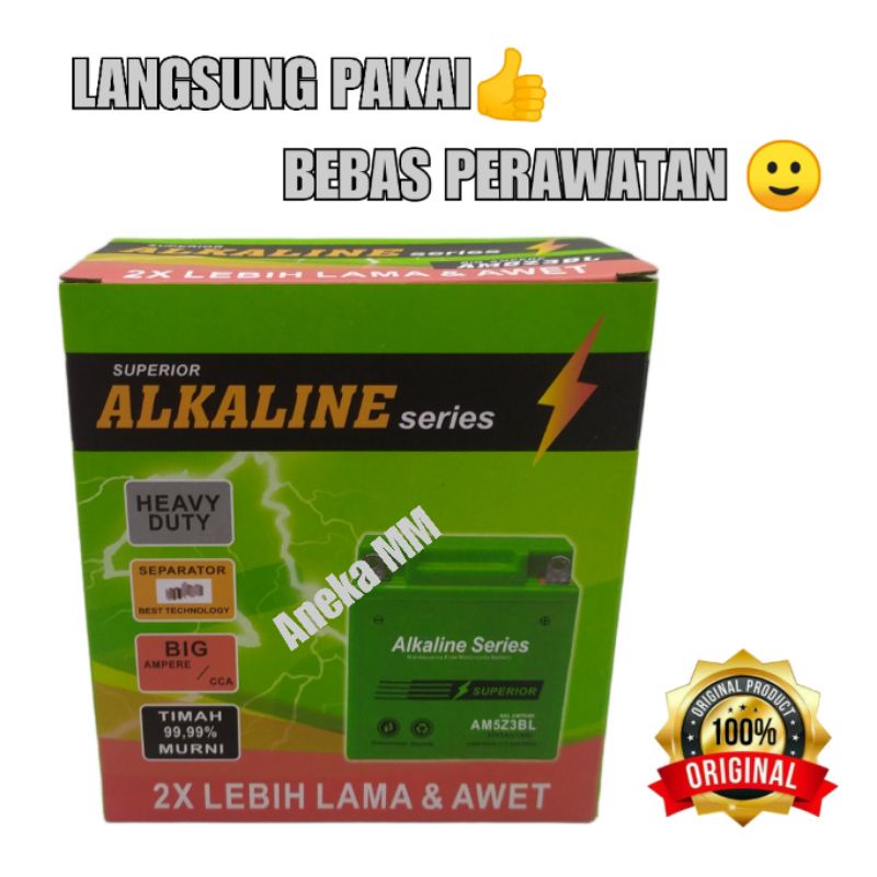Alkaline AM5Z3BL Aki Kymco Kymco Cevira Spike
