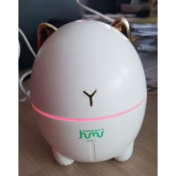 Dudu Cat Ultrasonic Air Humidifier Aromatherapy Night Light 200ml karakter Kucing Pink DDM-1 DDM1 Gr