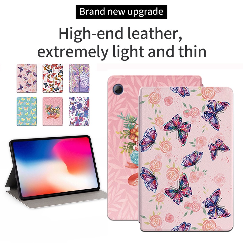 Casing Flip Untuk Huawei MatePad T10s T10 T 10s 10.1-inch (2020) AGS3-L09 AGS3-W09 Tablet Stand Cover Fashion Fancy Color Butterfly Series Leather Case