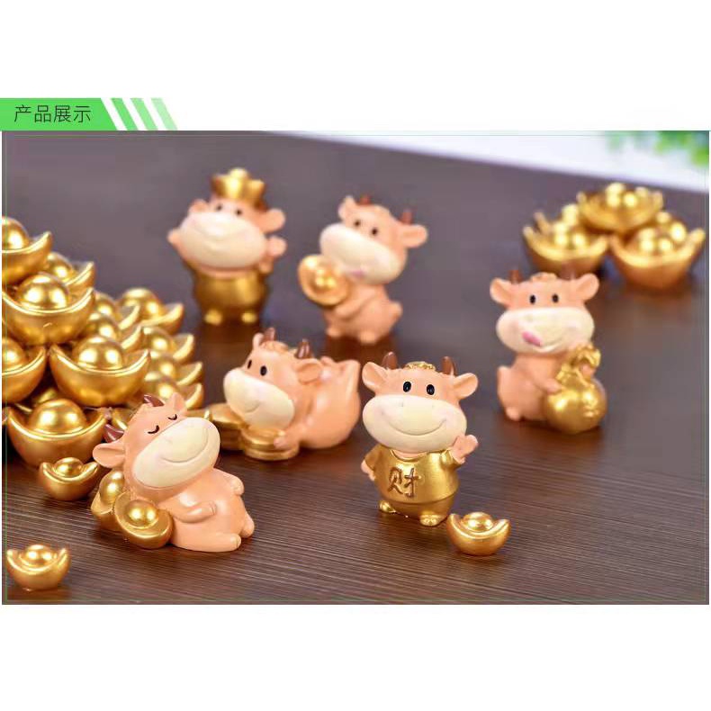 Cake Toper Miniatur Topper Hiasan Kue Ultah Ulang Tahun Sapi Hoki /Pcs