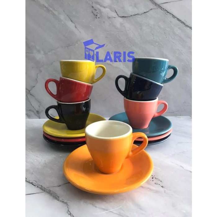 Dapur Cangkir Kopi Espresso Keramik Warna 90Ml / Cangkir Cafe Restoran Unik