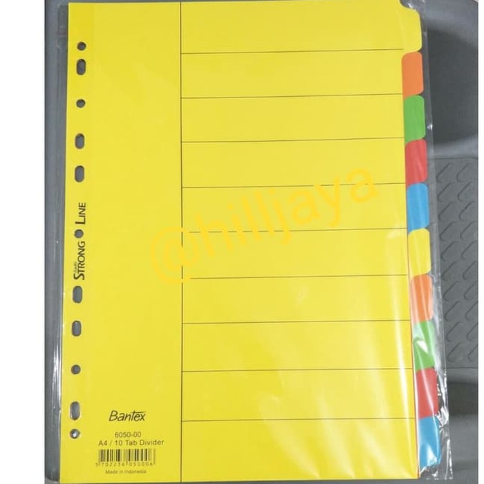 

BANTEX CARBOARD DIVIDER & INDEXES UK.A4-10PAGES (6050)