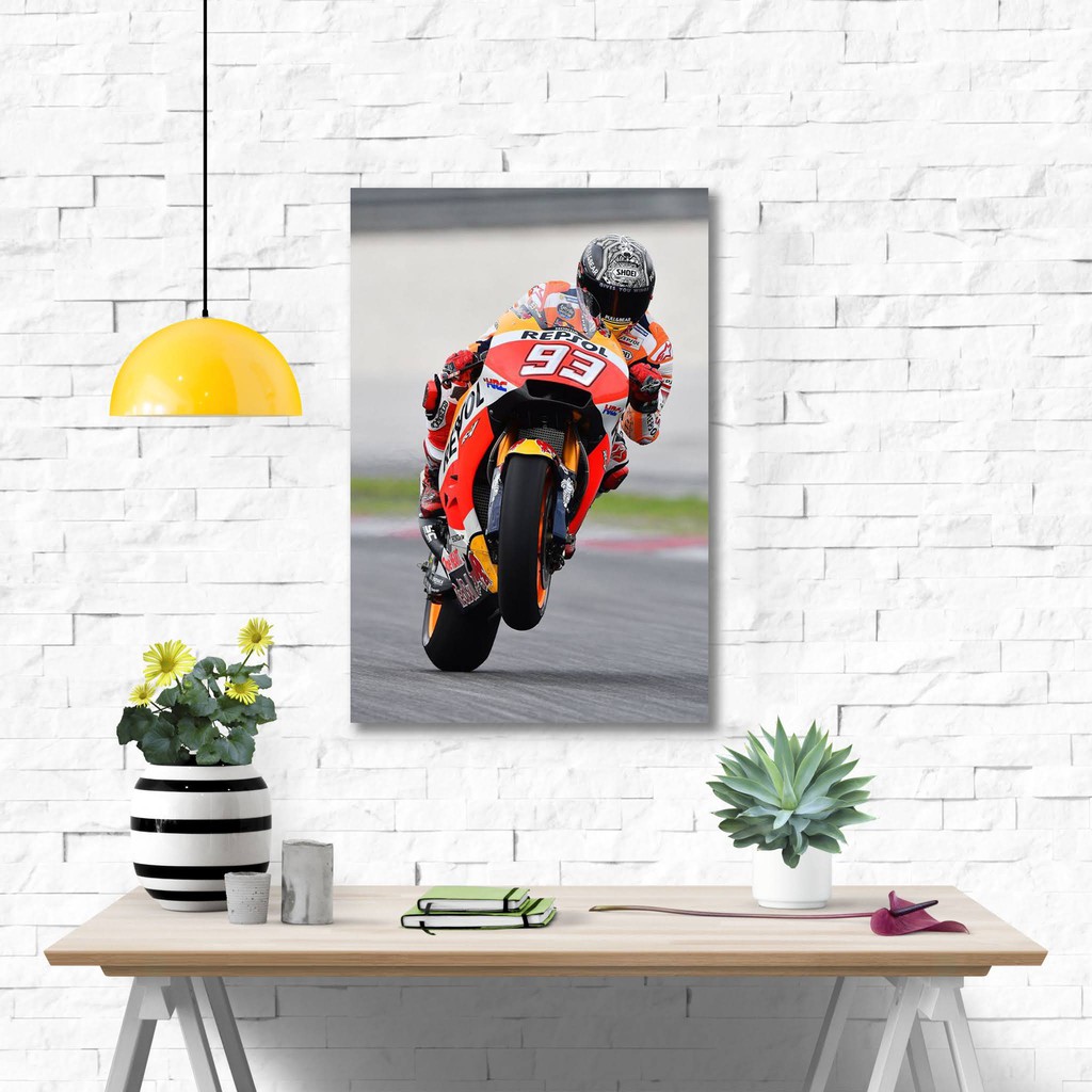 Poster kayu hiasan dinding - Marc Marquez