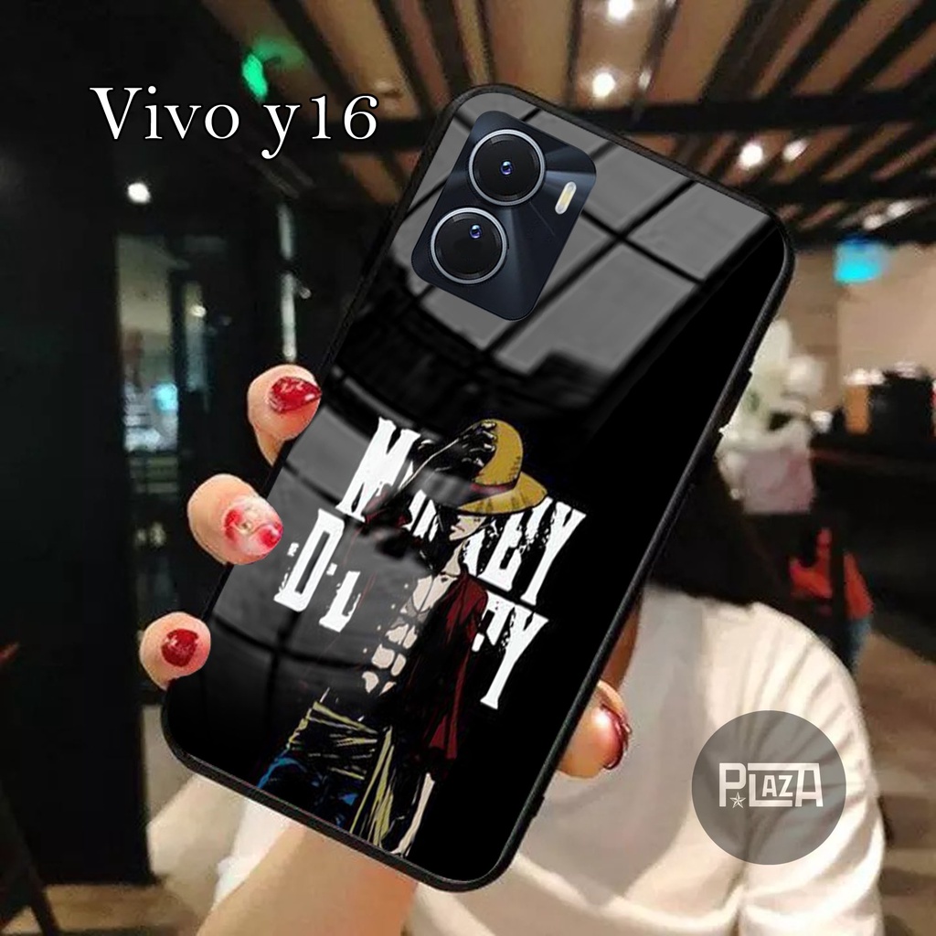 Softcase Glass Kaca ONE PIECE [K44] VIVO Y16 2022 Terbaru Casing Handphone-Pelindung Handphone-Aksesoris Handphone- Plazacase.id