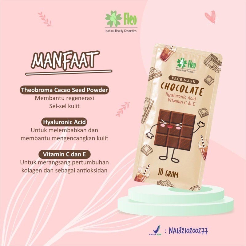 READY ~ FLEO MASKER WAJAH MASKER BUBUK / Masker Organik Clay Mask  10gr