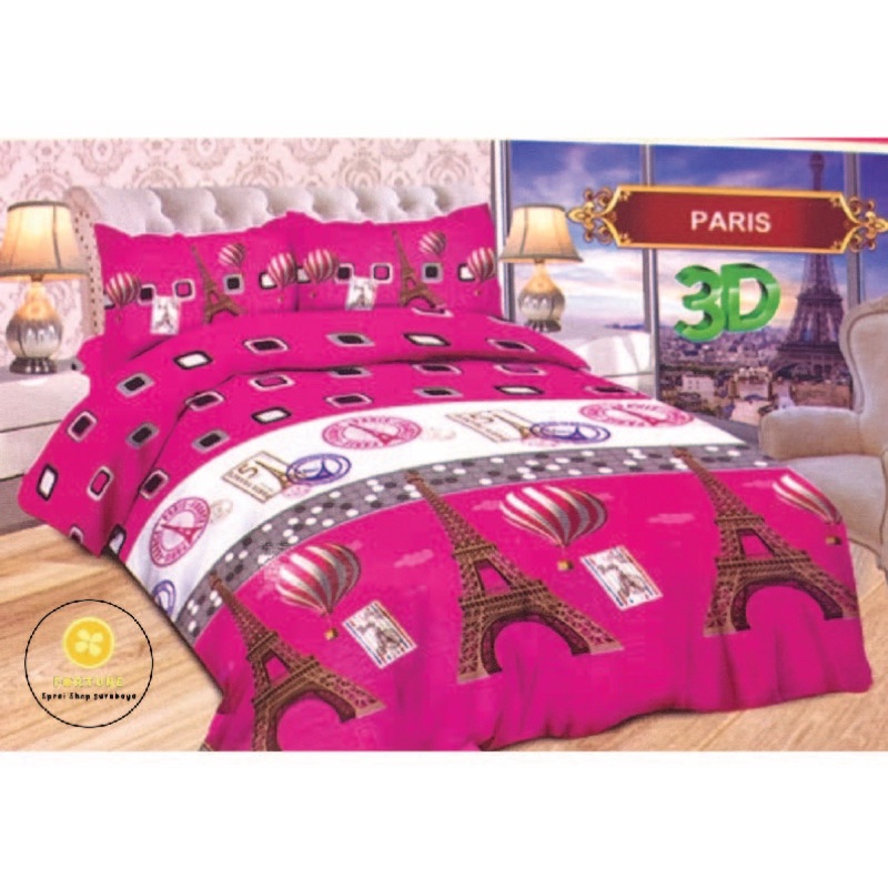 Sprei BONITA 180x200 Motif Terbaru Minimalis 3D Disperse (BISA COD) Arianna, Citra, Bella Vista, Paris, Laguna, Olimpico