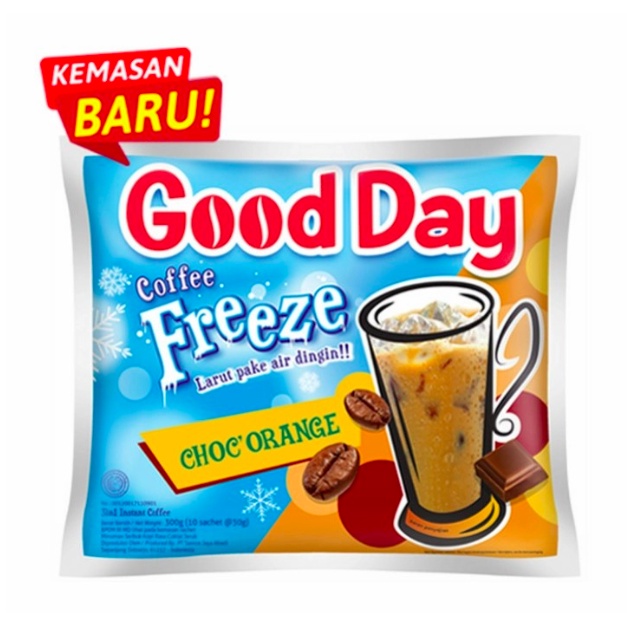 Kopi GOOD DAY Freeze Choc Orange Renteng 10 x 30 gr Kopi Good Day Coffee Freeze