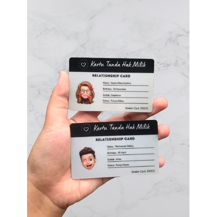 

[1 KARTU] Kartu Tanda Pacaran Memoji| ID Card Custom | Kartu Nama | Kartu Identitas Grosir & Ecer | ID Card