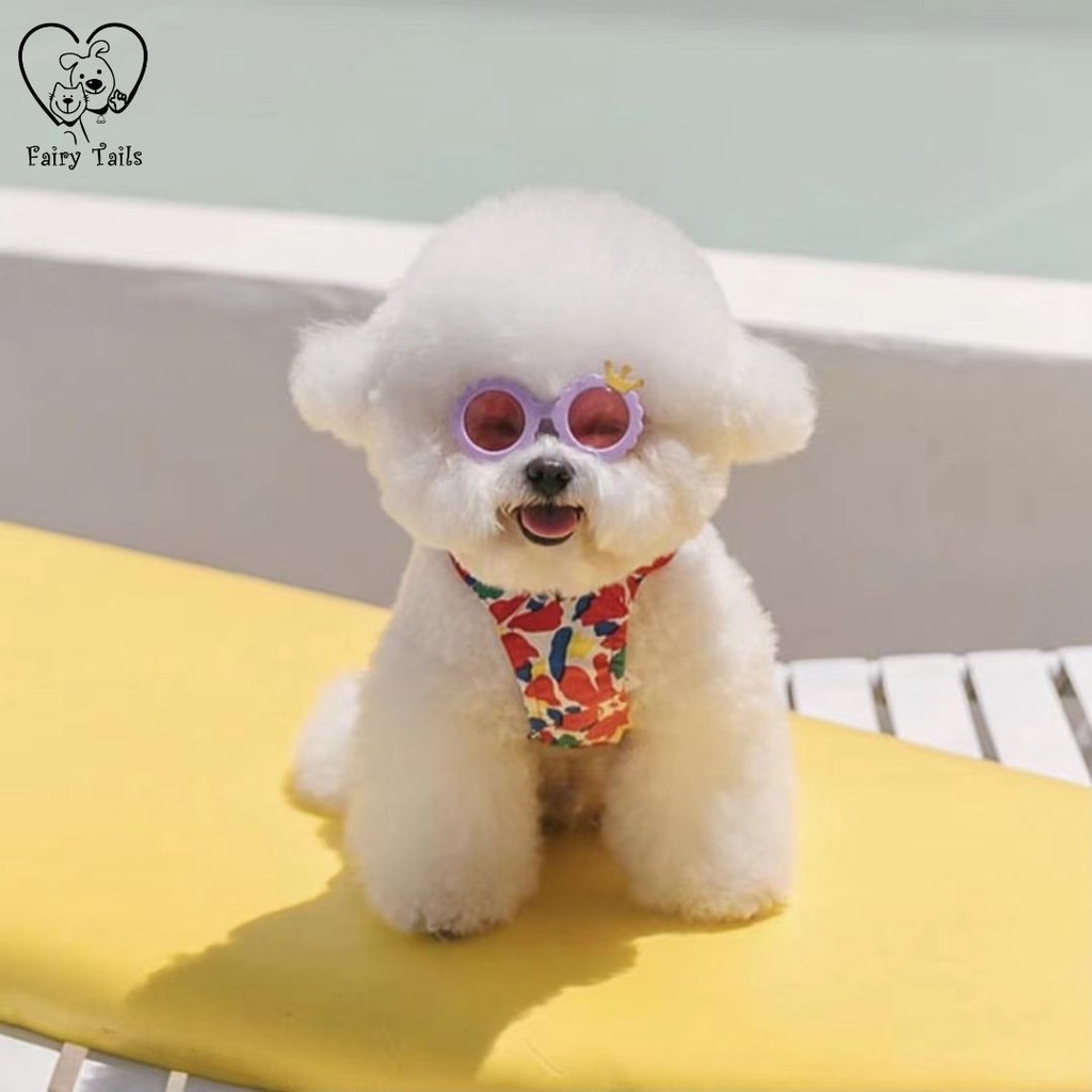 Kacamata Korea Kostum Cosplay Anjing Kucing Kacamata Plastik Mahkota | Pet Fashion Plastic Crown Sunglassess Glasses Round Shape