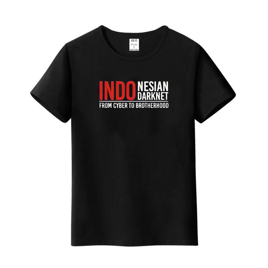 Kaos INDONESIAN DARKNET CYBER - Kaos Distro Pria Wanita - Kaos Pendek Katun Murah