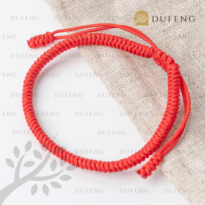 Dufeng - Gelang Fengshui Tibet Keberuntungan Merah