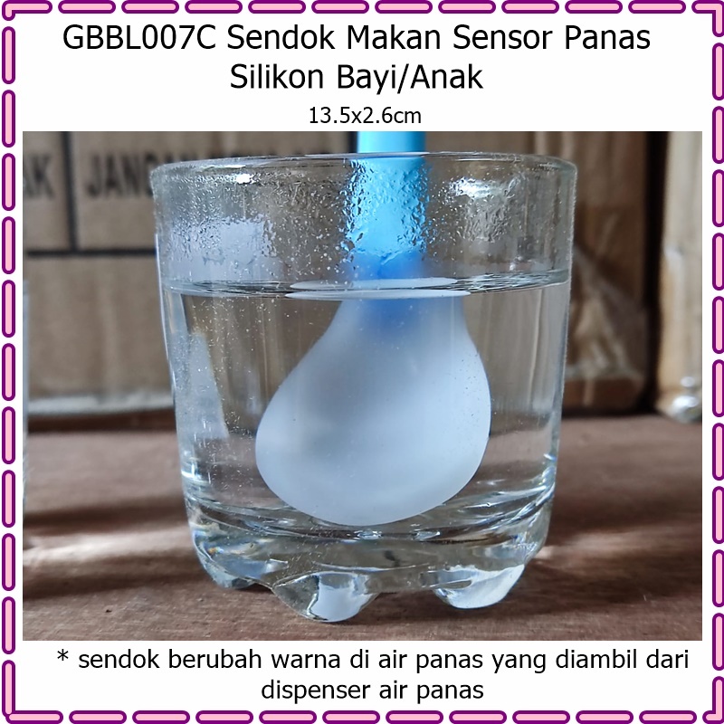 GBBL007C Sendok Makan Bayi/Anak SIlikon Sensor Suhu