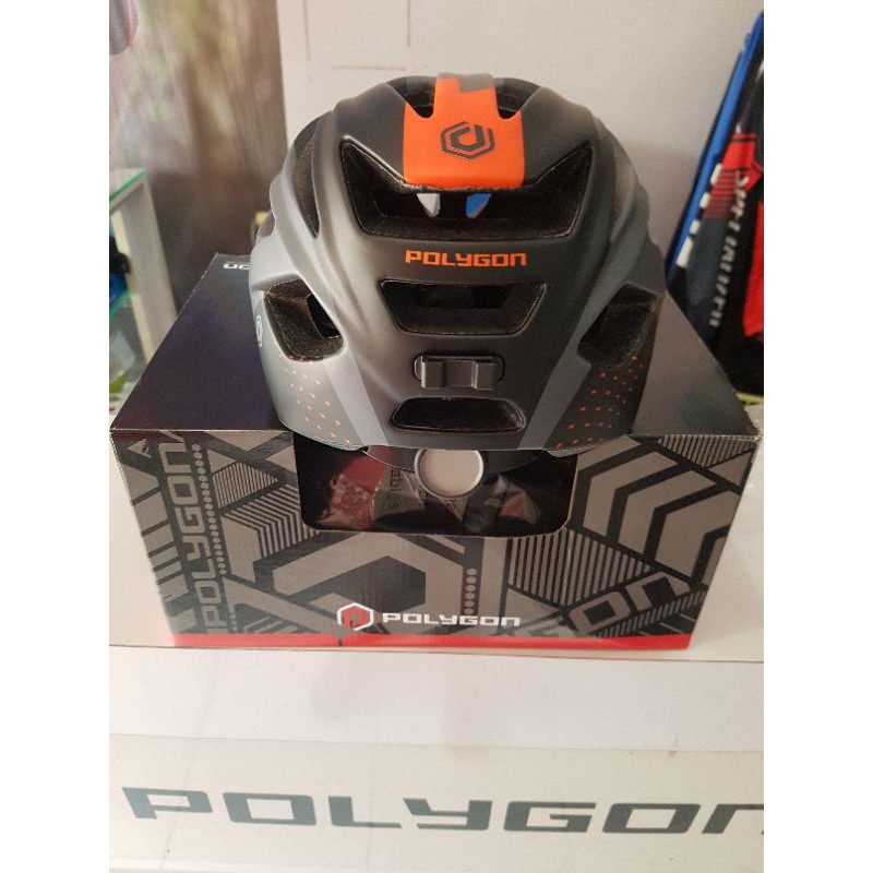 Helm helmet polygon cliff/matte black/orange L