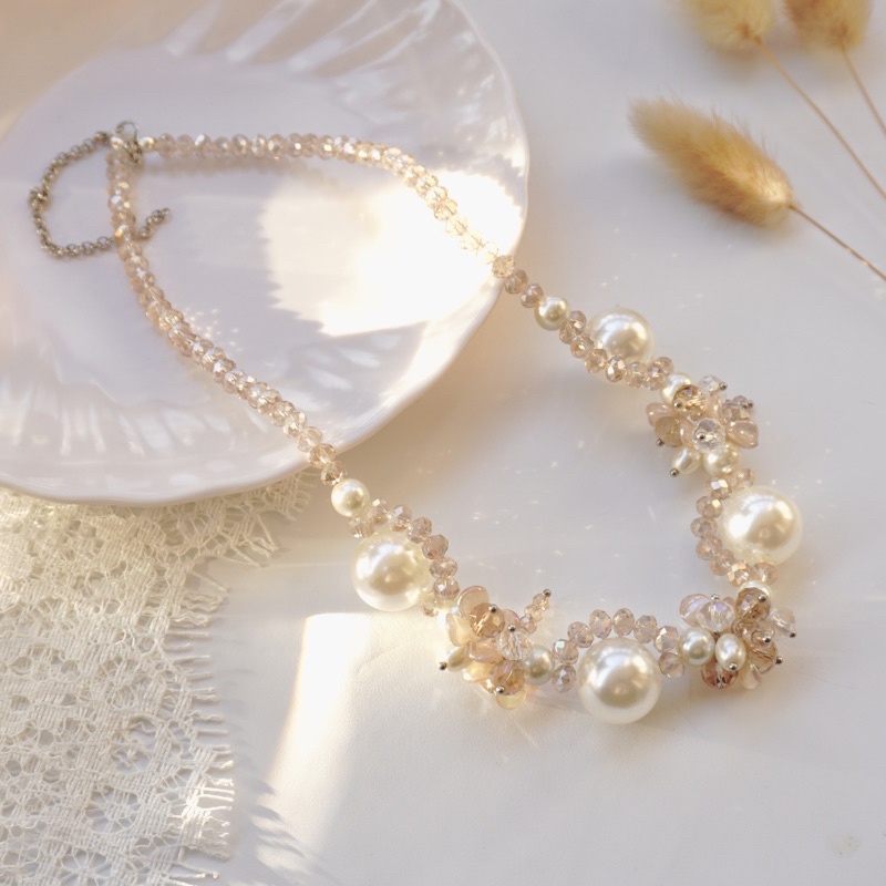 READYSTOCK ! AMEENA HANDMADE NECKLACE - KALUNG HIJAB CRYSTAL BY NEWINSPIRE