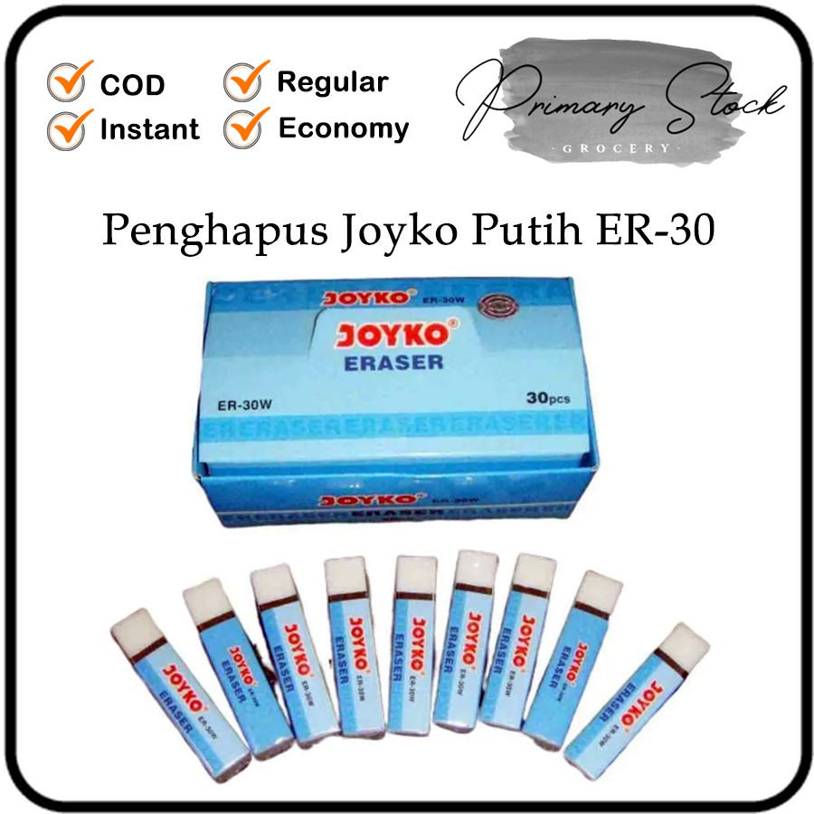 

Penghapus Pensil Joyko Warna Putih Sedang ER 30W