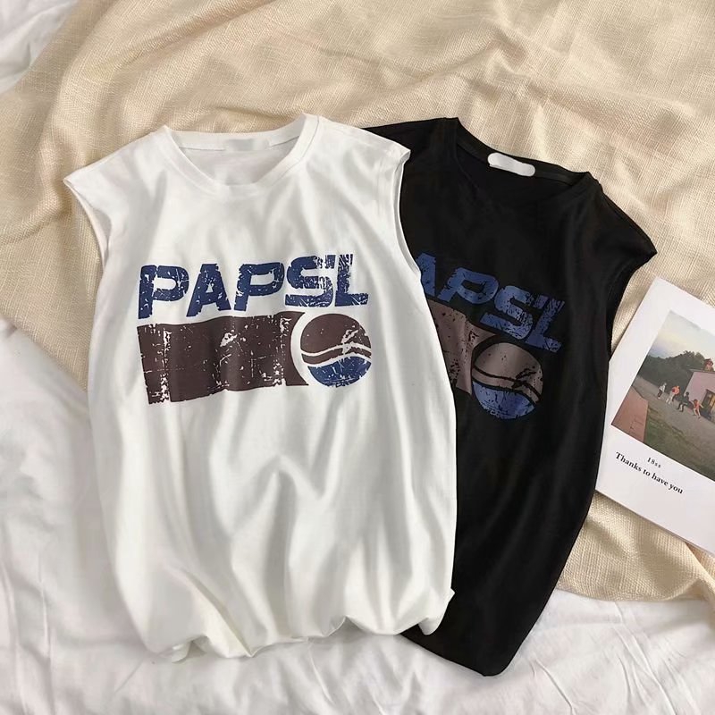  Kaos  Singlet  Longgar Pria Tanpa Lengan Motif Print Pepsi 