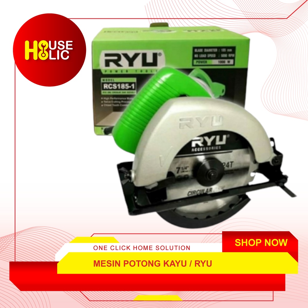 RYU Mesin Potong Kayu RCS 185-1 / Gergaji Kayu Circular Saw RCS185