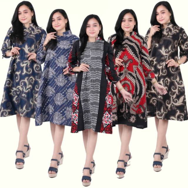 Atasan Tunik batik wanita M L XL XXL JUMBO