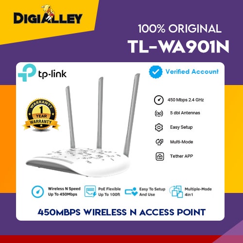 Access Point TP-Link TL-WA901N 450Mbps - TP Link TL-WA901N Wireless